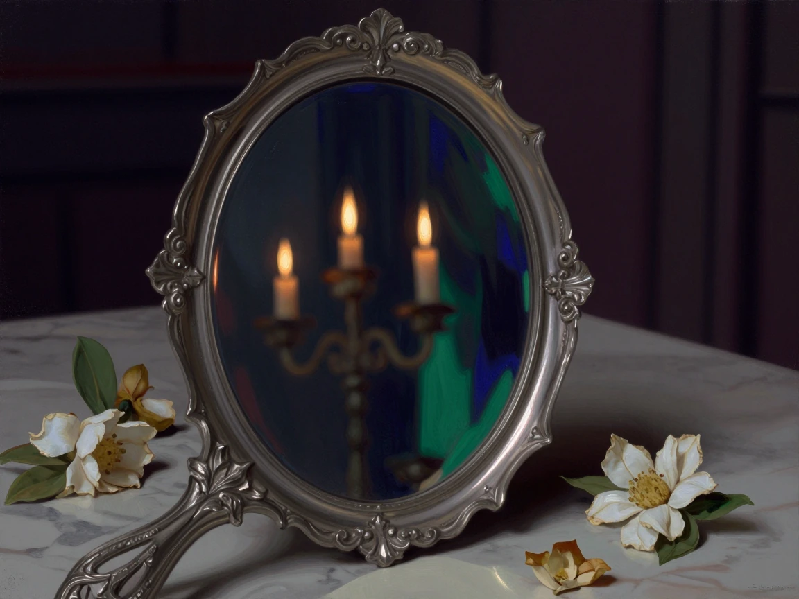 the mirror showed her what she needed to see, not what she wanted to.