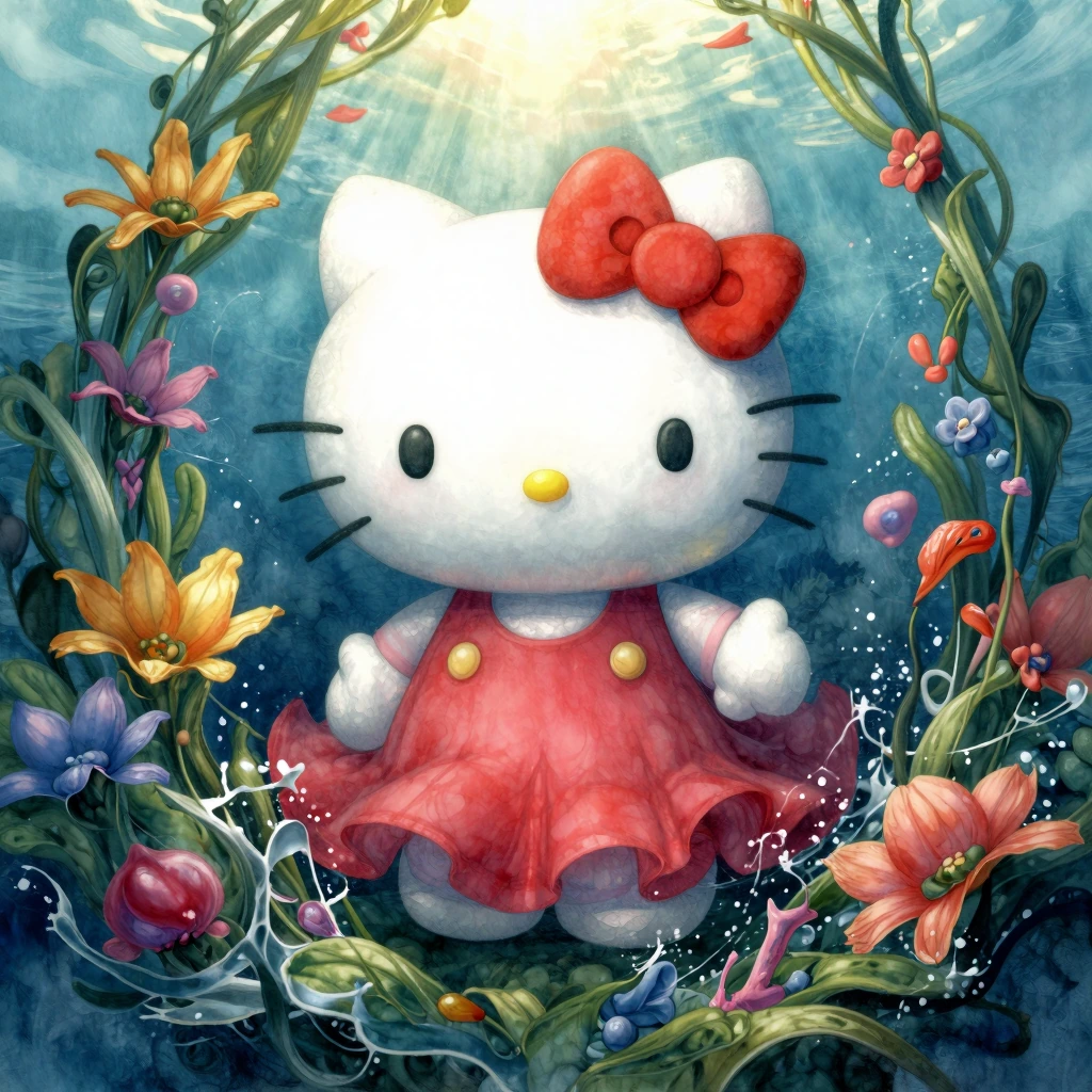 what silence sounds like underwater, Hello Kitty
