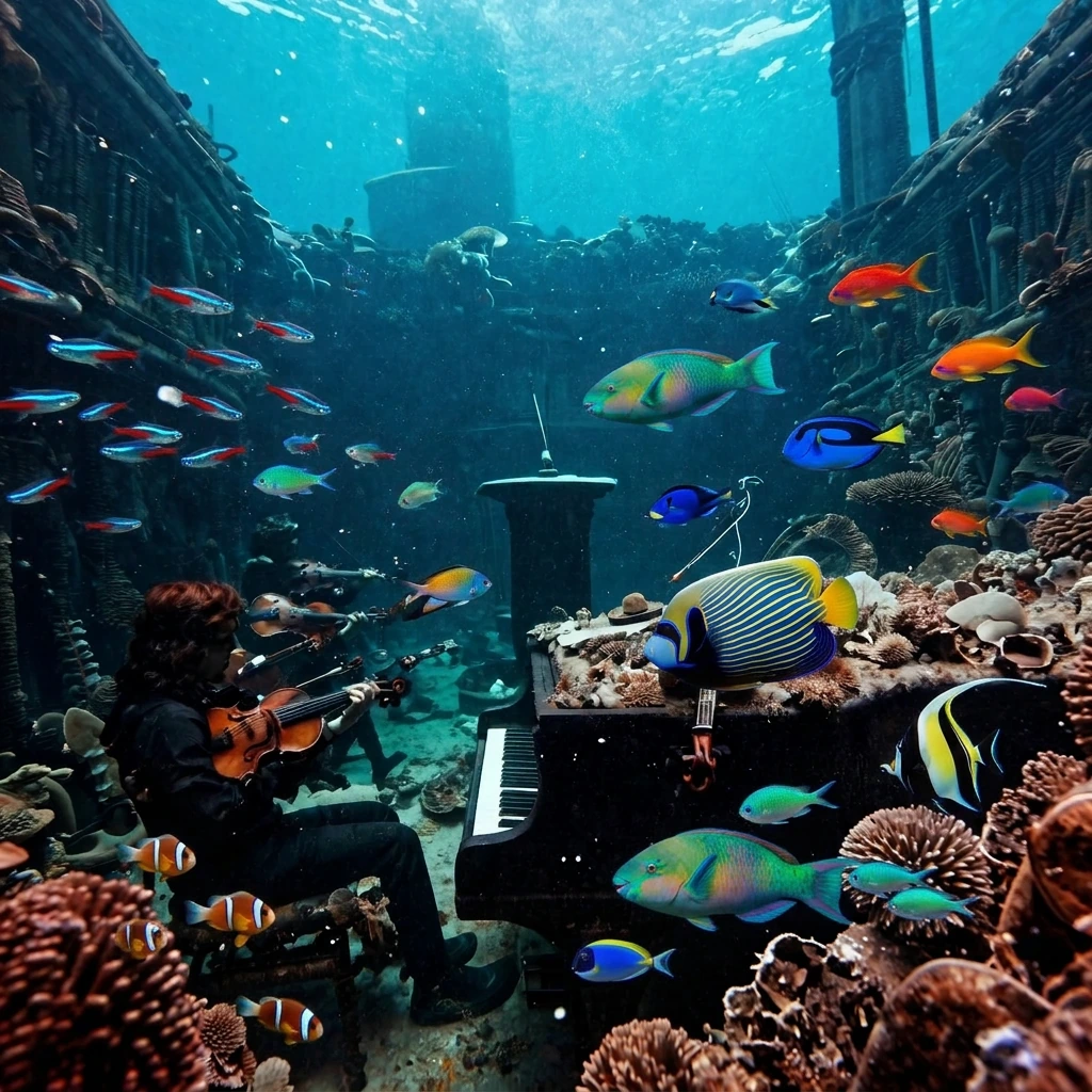 Add colorful fish swimming around