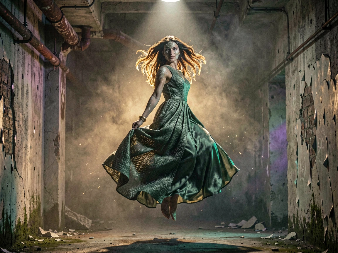 Shot on Canon EOS R5, 85mm f/1.2 L USM lens, f/1.4 aperture, dramatic chiaroscuro lighting with single overhead Profoto D2 strobe creating deep shadow