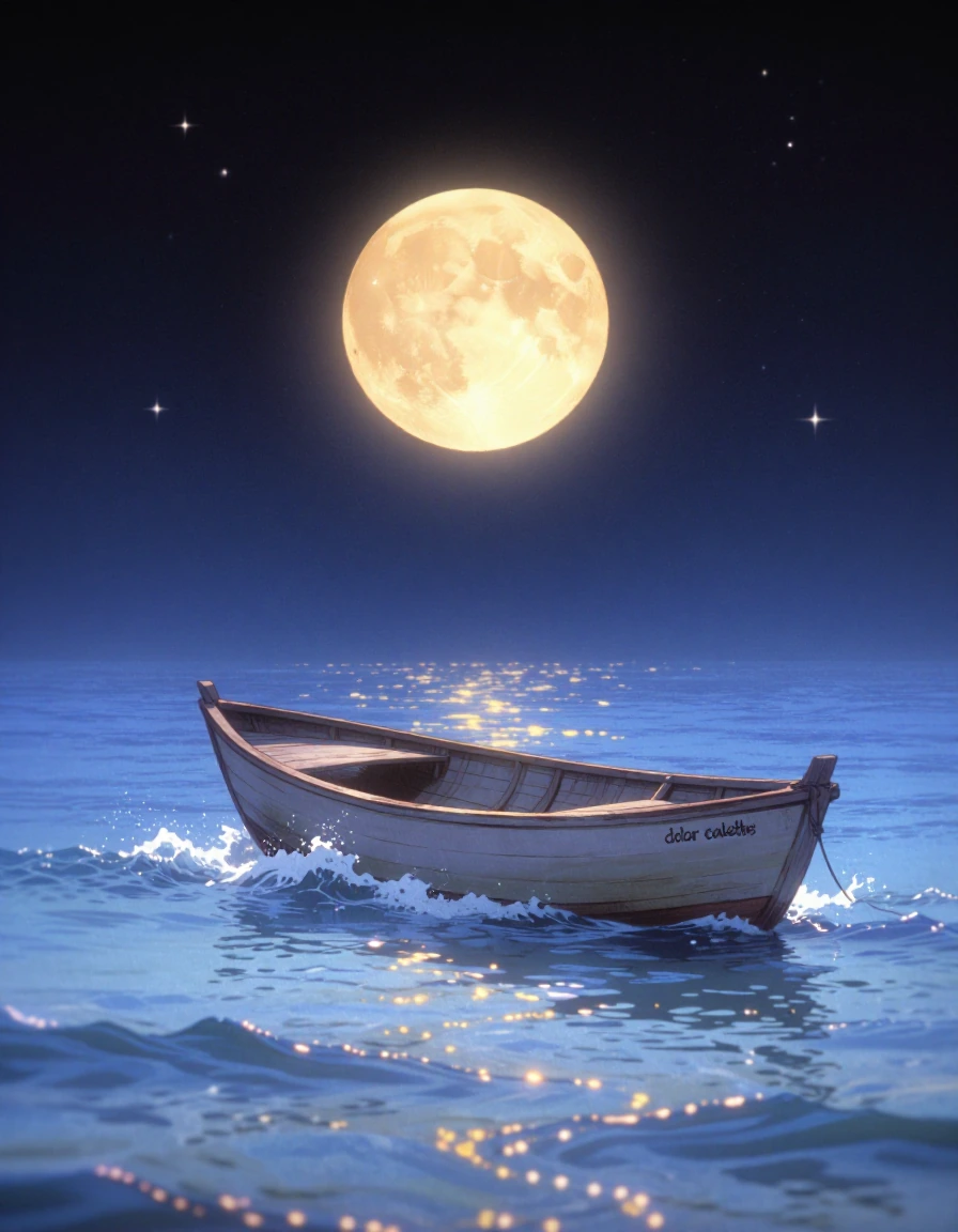 { "color_palette": { "dominant_colors": [ "dark blue", "golden yellow", "light blue", "white" ], "highlights": "sparkling light effects in various sha