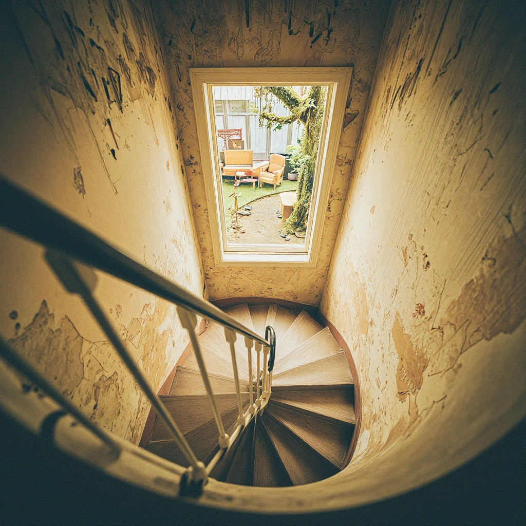 i know this place. the window at the end.