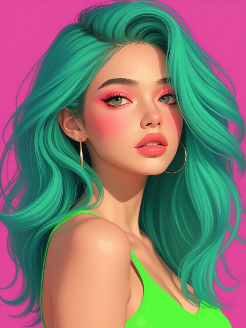 Vivid color girl