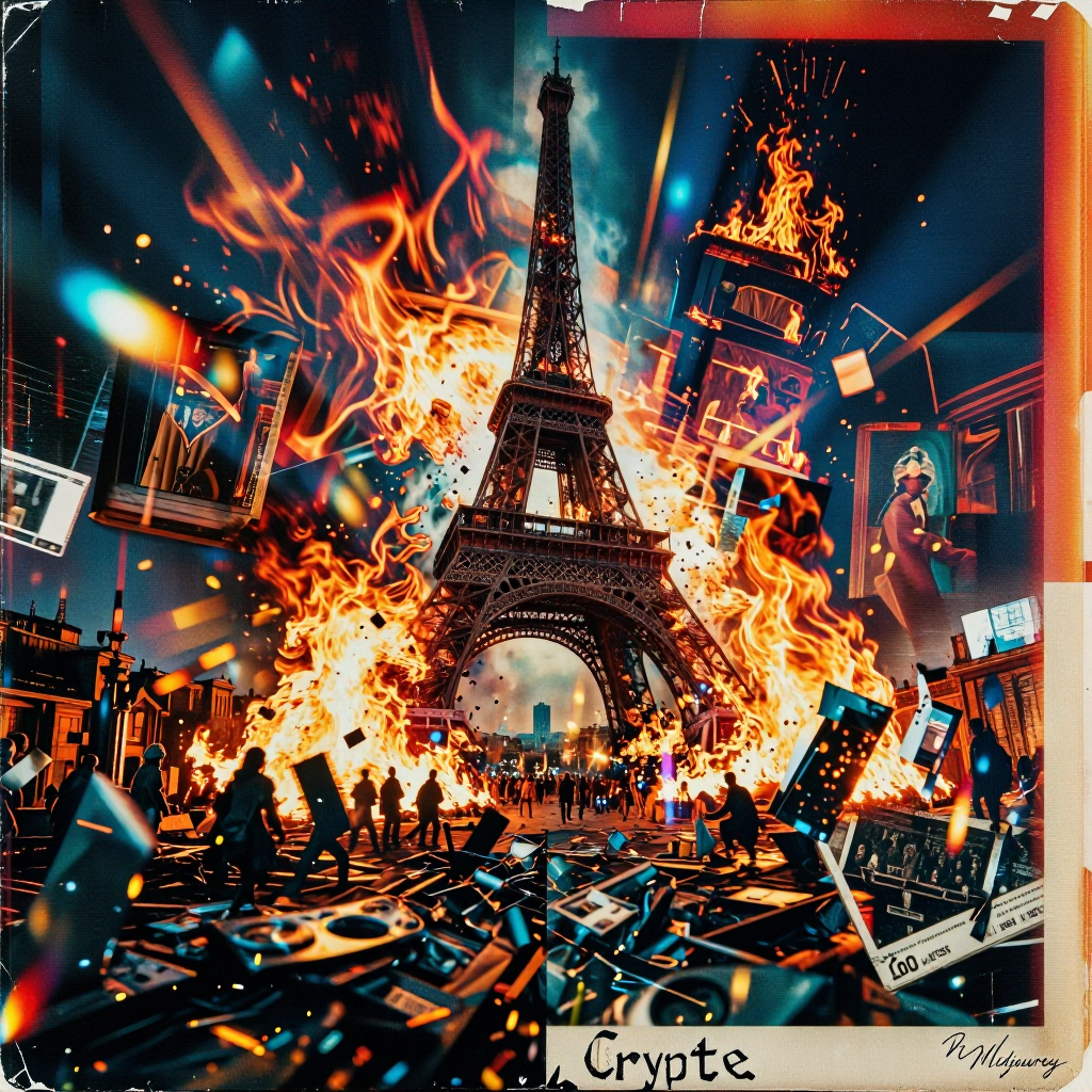 Paris/looting/fires (The small Gothic inscription ‘Crypte’ in the bottom left-hand corner )