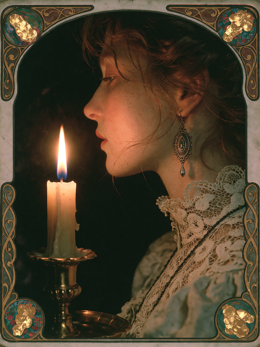 the candle knows her secrets.
