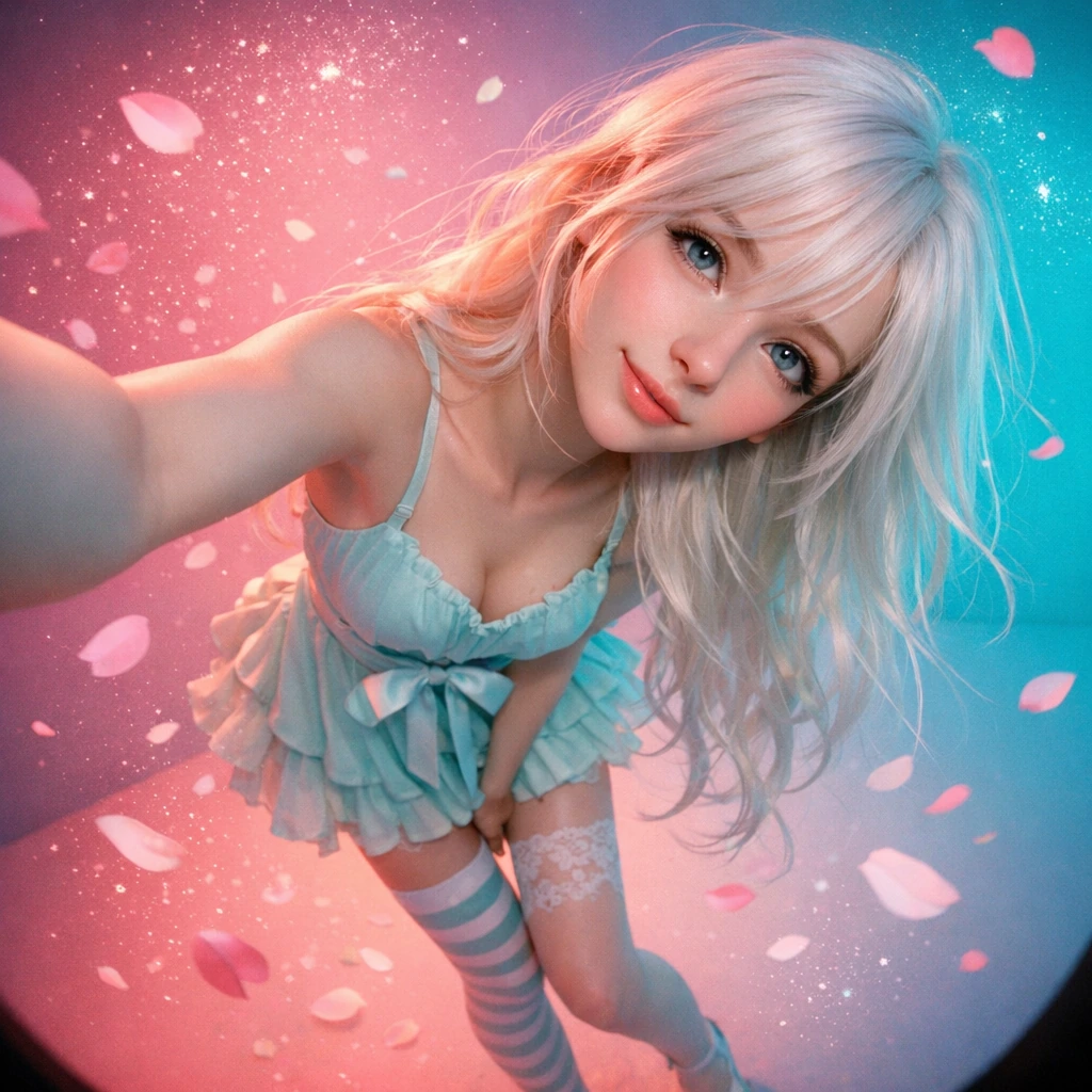masterpiece, best quality, absurdres, 3d render, cgi, physically based rendering, global illumination, subsurface scattering, ambient occlusion, cinematic lighting, rim lighting, bounce lighting, soft shadows, subtle bloom, woman, looking at viewer, 
