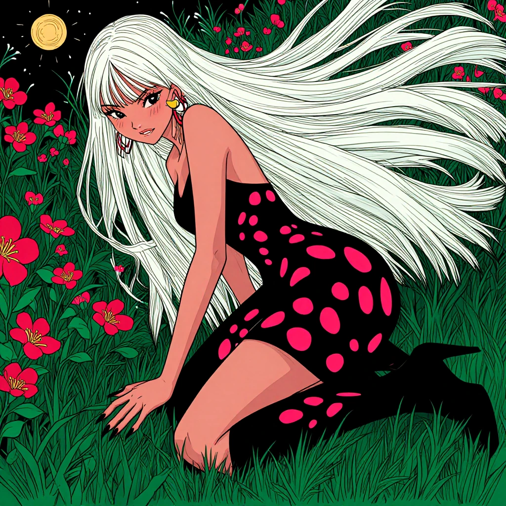 masterpiece, best quality, amazing quality, absurdres, very aesthetic, 1girl, solo, ROLWPirotess, long hair, white hair, dress, convenient censoring, 