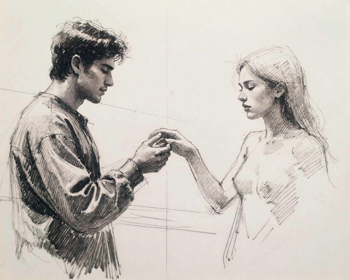 Calling this the unfinished sketch of an unfinished love story #TheUnfinishedChallenge @AiMachete