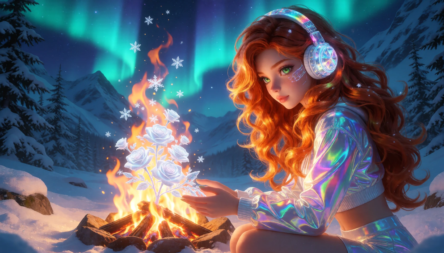 “Fire Dreams It Can Finally Touch Snow” #dailyspark 🔥❄️