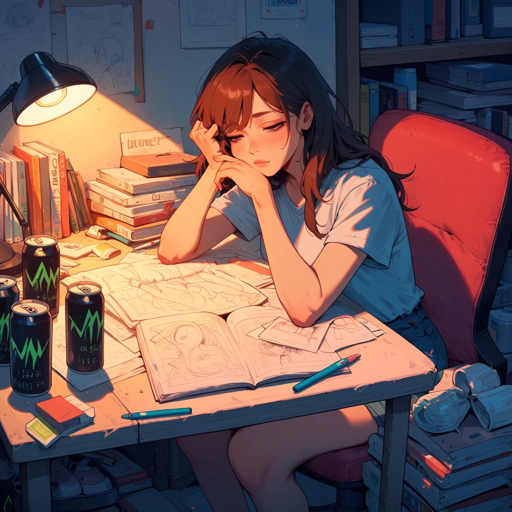 me pretending i'll finish this before sunrise 🌙✏️