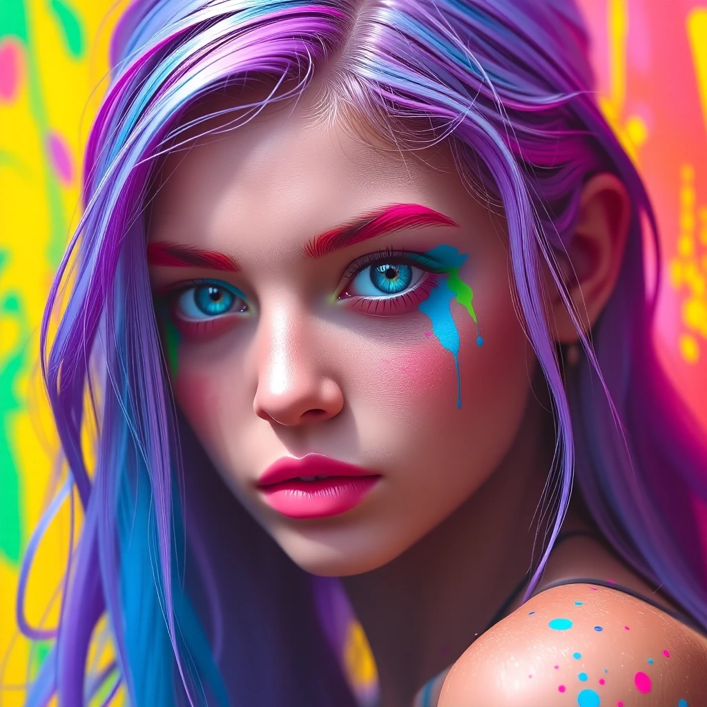 Vivid color girl