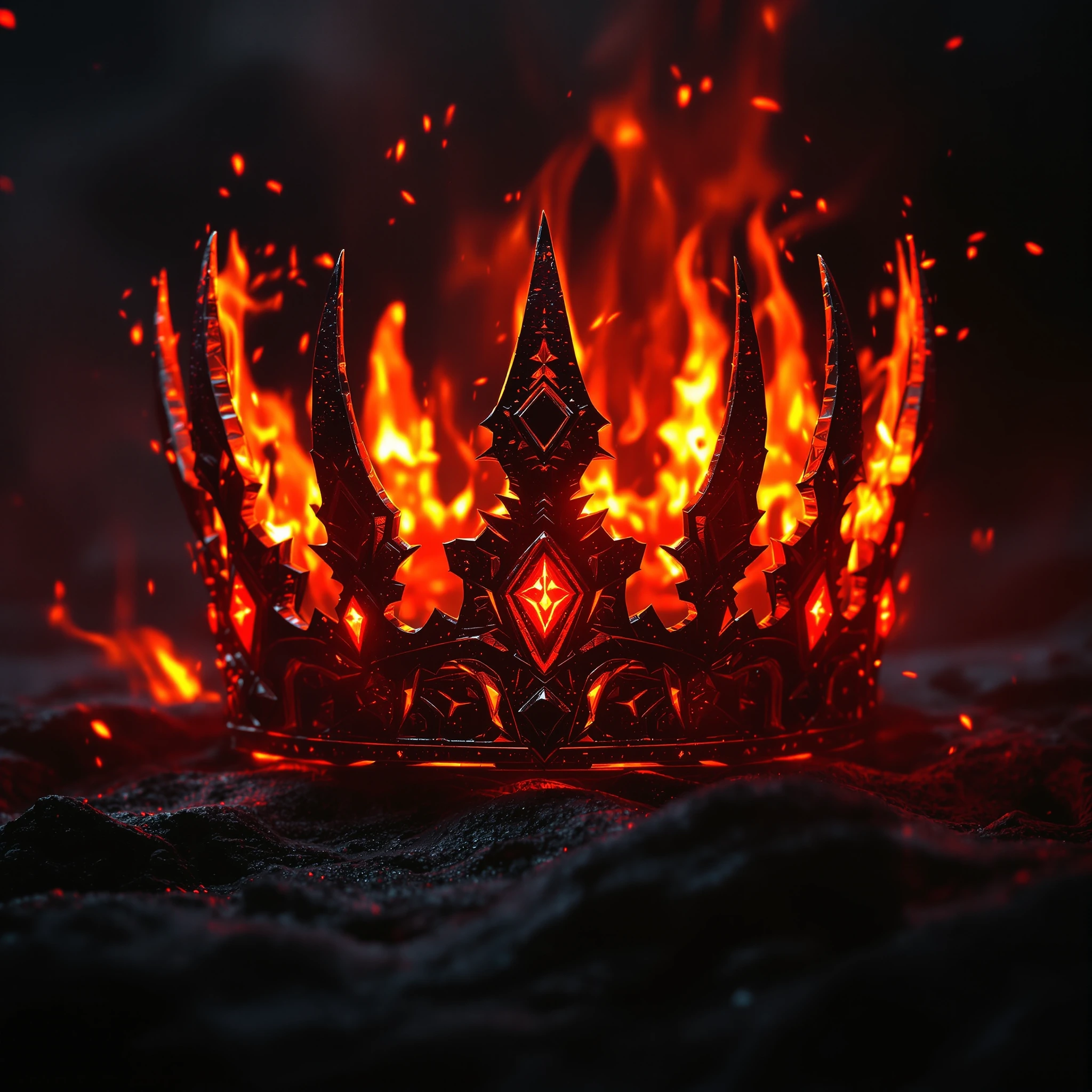 The Everchosen Crown worn by the ruler of Hell, forged from a shard of the God of Evil and Source of all Darkness