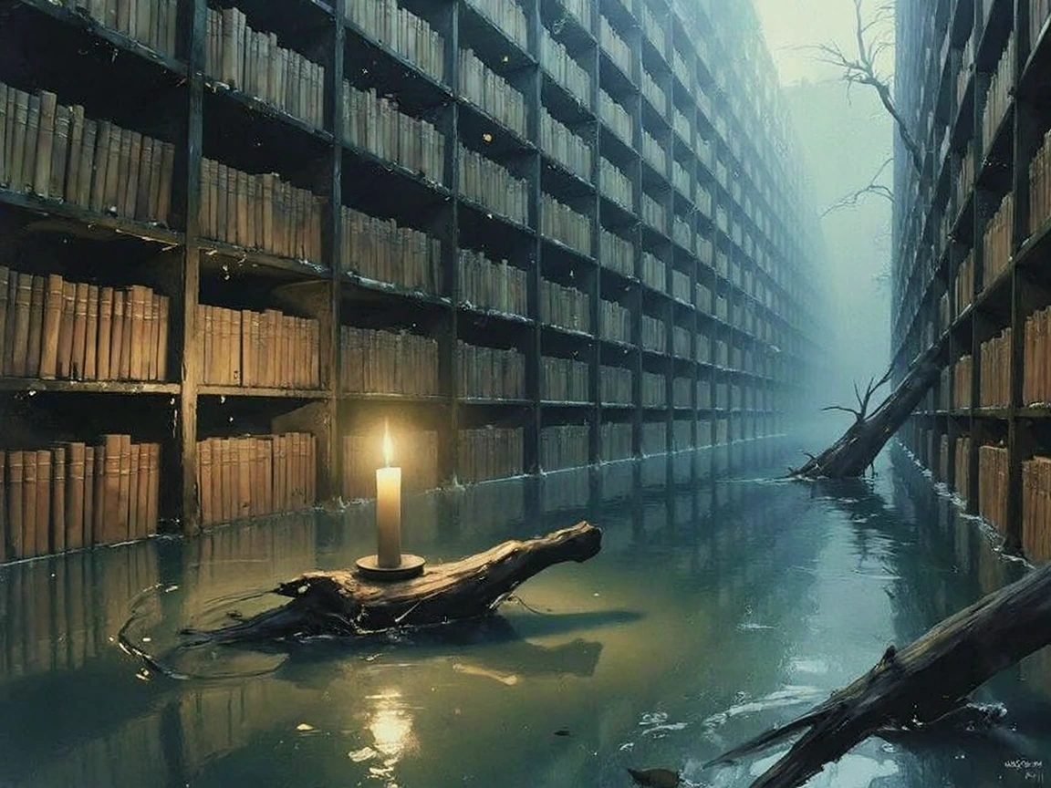 knowledge drowns the same way everything else does.