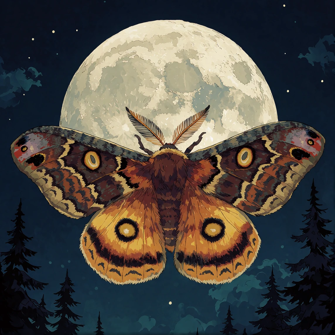 a moth that mistook the moon for home #dailyspark