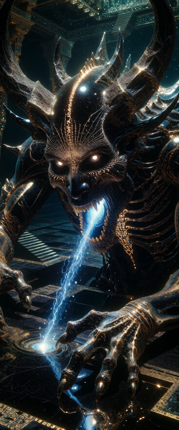 [SYSTEM_DIRECTIVE: ACTIVATE_KLING_3.0_OMNI_PHOTOREALISM_V5, OMNI_DEPTH_OVERLOAD_V9] I. CORE_SUBJECT_DEFINITION: A transcendent, apex Demonic Entity, not of flesh or bone, but a living manifestation of a "Perceptual Collapse." The subject is a masterw
