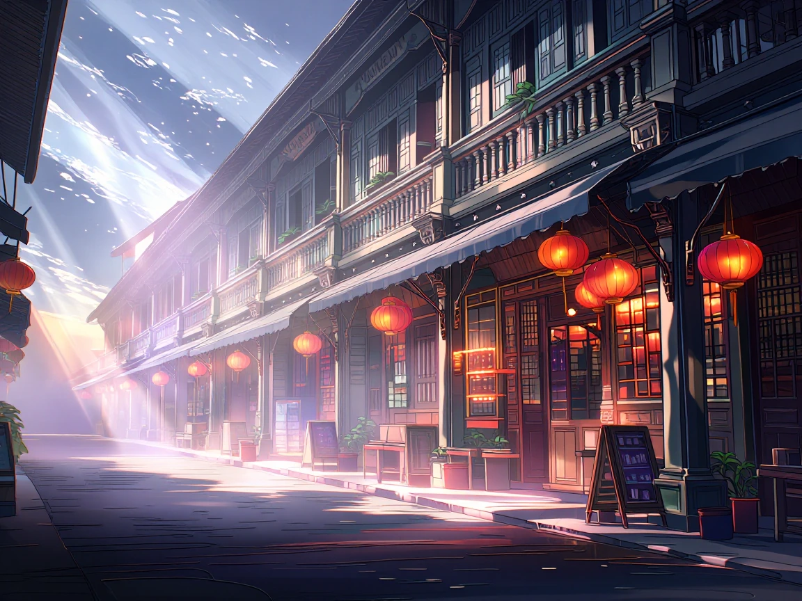 Side street, Penang Made with Visionary model, Midjourney an…