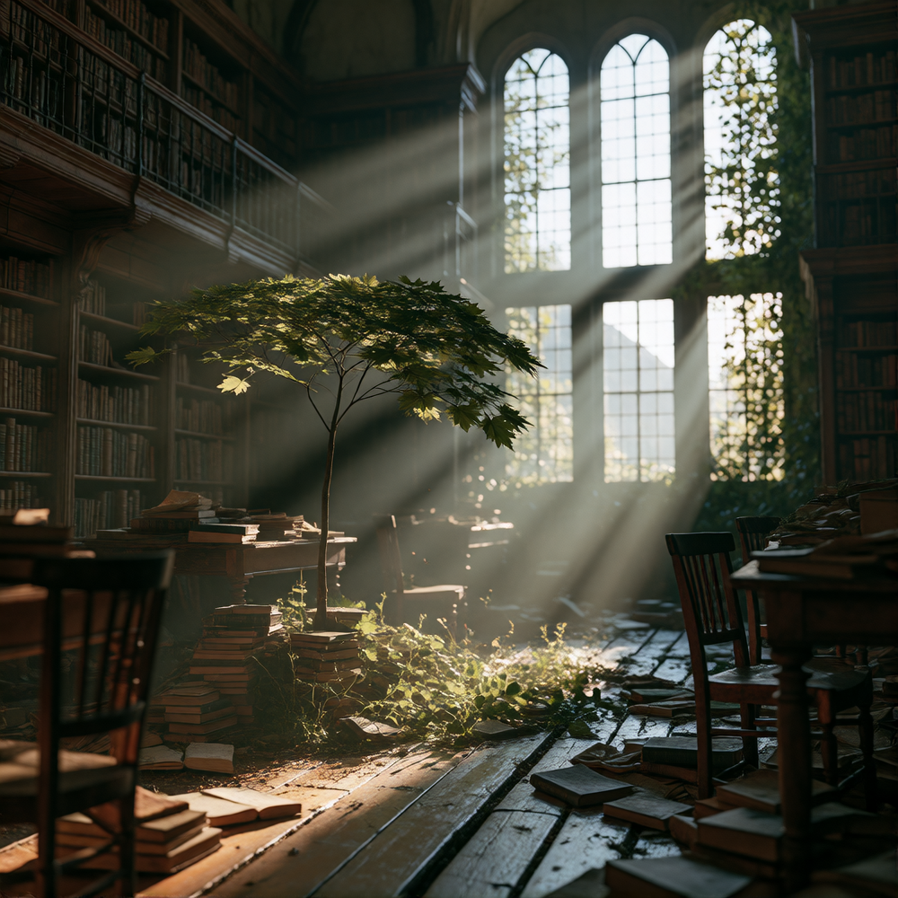 the books stayed but the readers didn't.