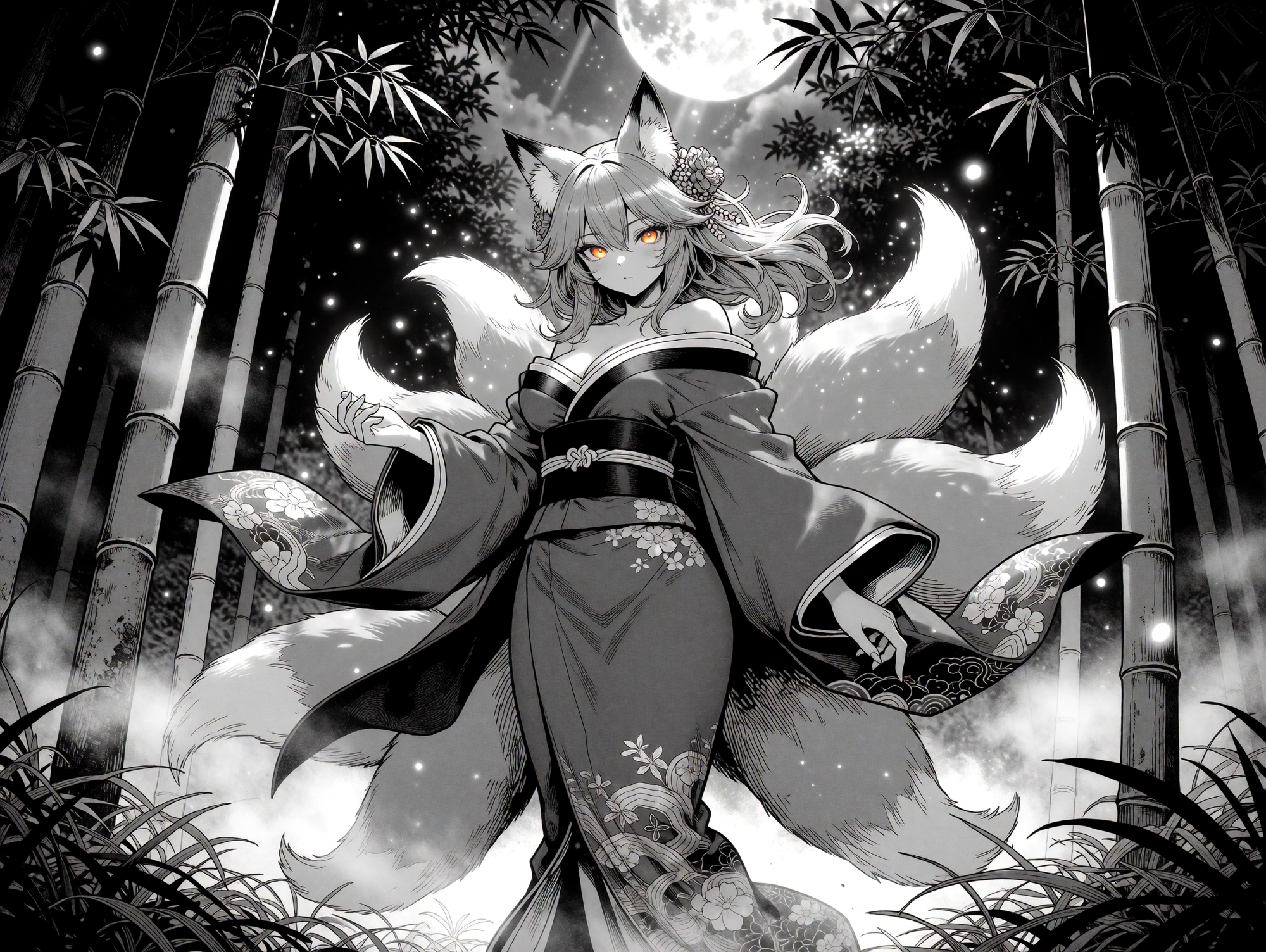 nine-tail era anime girls hit different when the moon's involved ngl