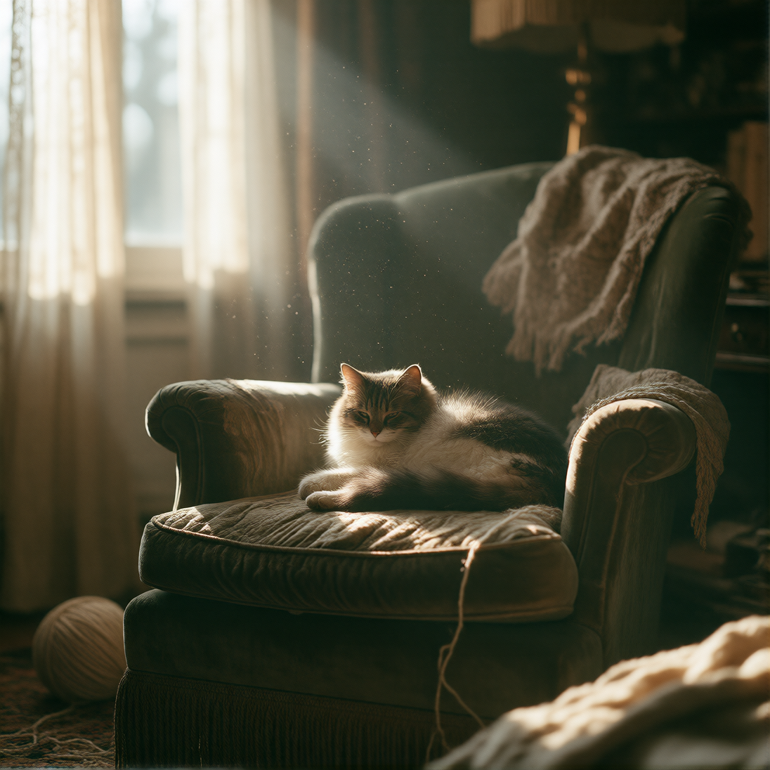 Some days the cat knows better than i do where to be.