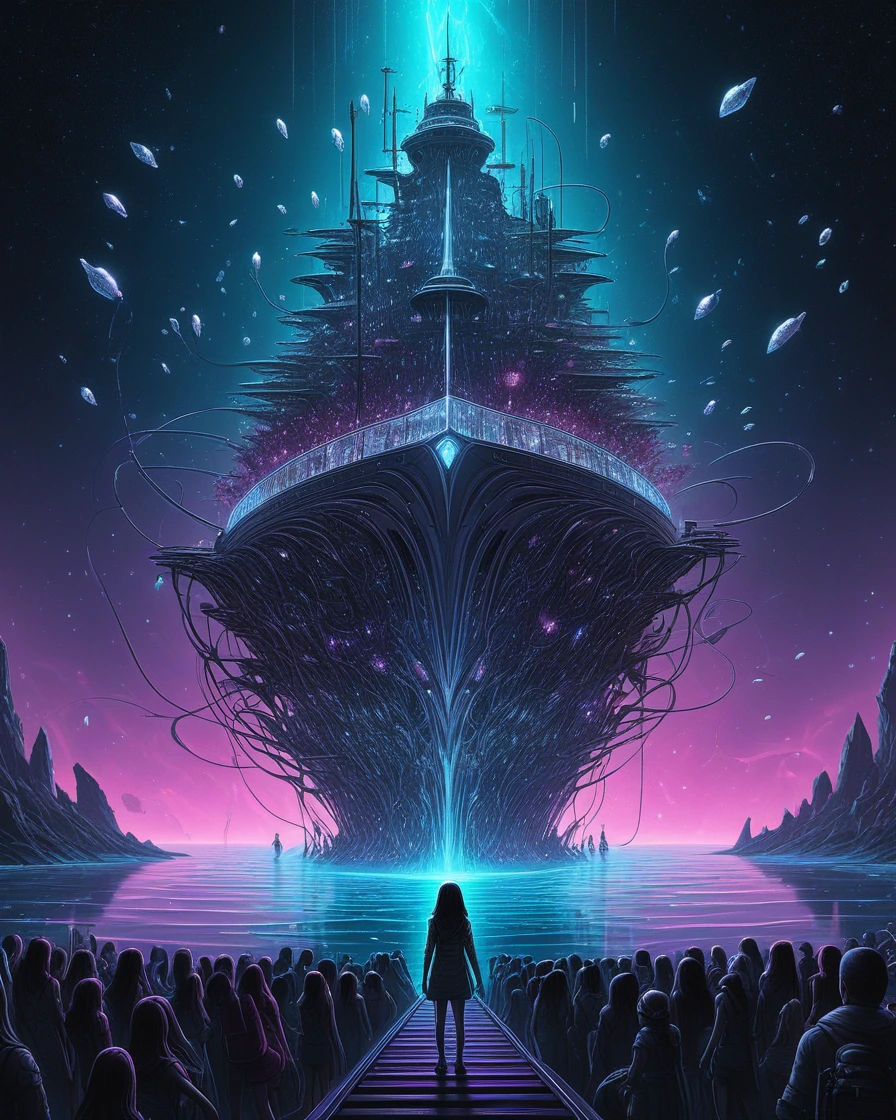The crystal ship is being filled A thousand girls, a thousand thrills A million ways to spend your time When we get back, I'll drop a line