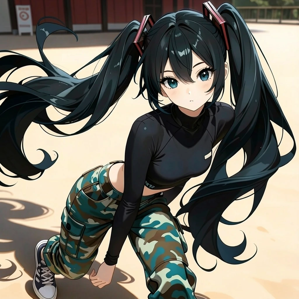 change her hair to black
