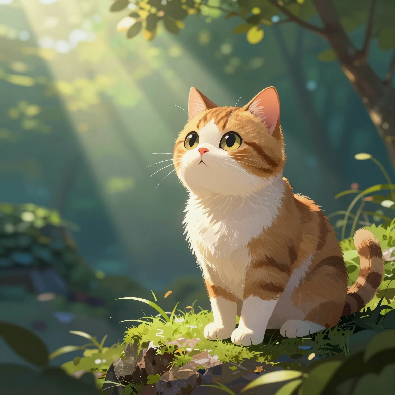 cute cat on a mountain
