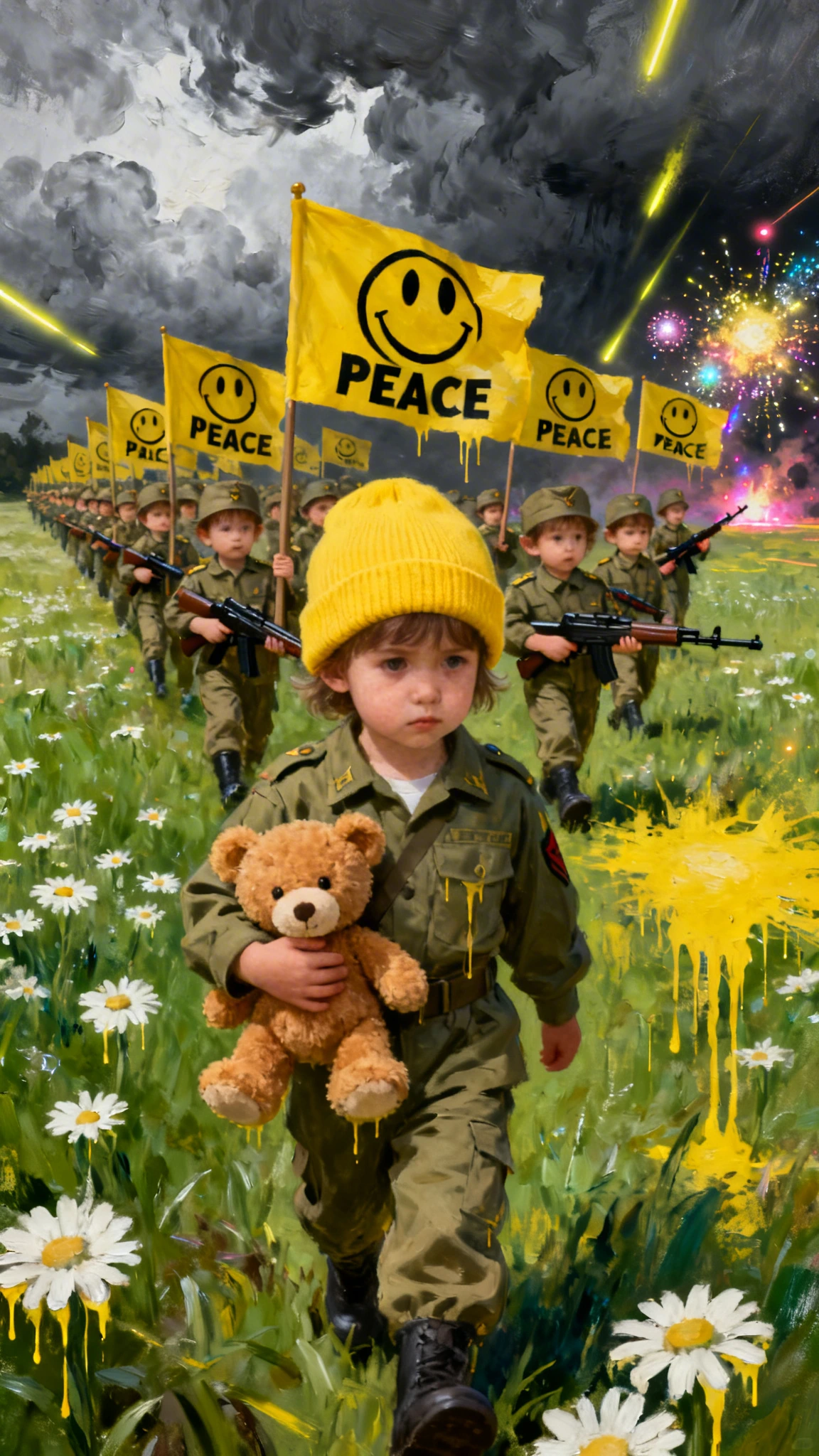 It is a solemn march towards the storm, where bullets taste like sugar and the silence of the teddy…