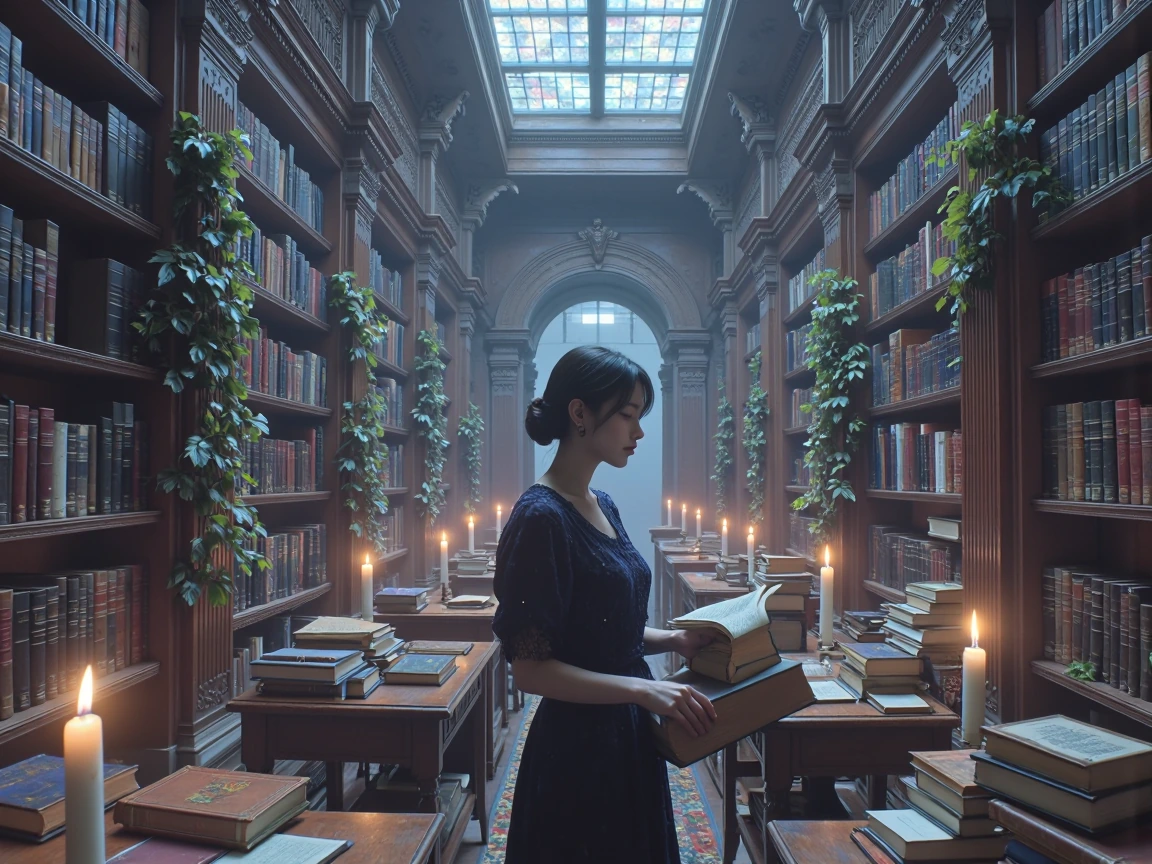 the book doesn't remember her, but she remembers every word.