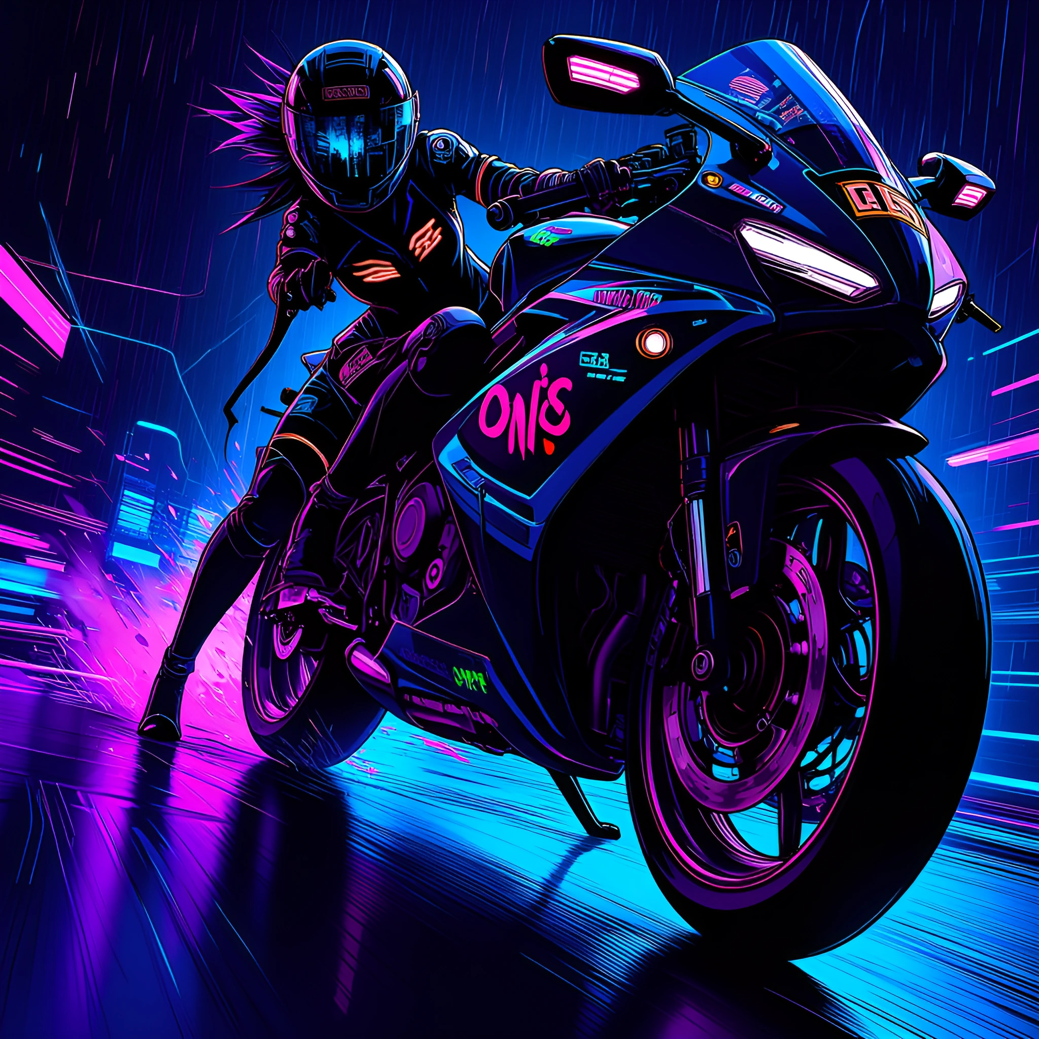 living for that blade runner aesthetic fr fr 🏍️✨