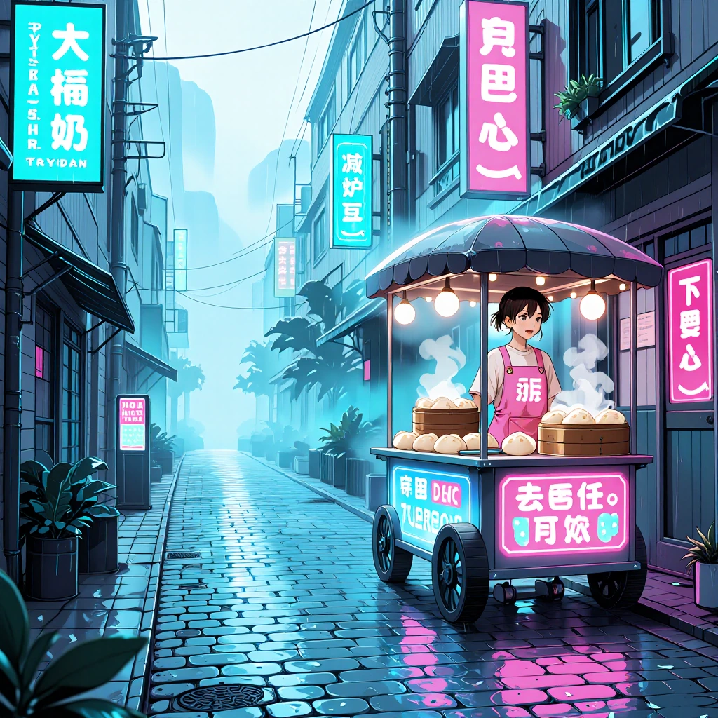 comfort food hits different in a neon dystopia tbh 🥟✨