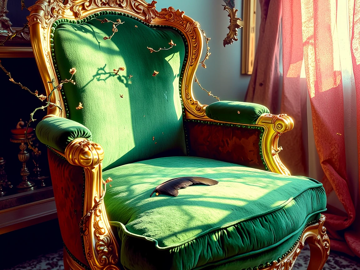 the chair still holds her shape.