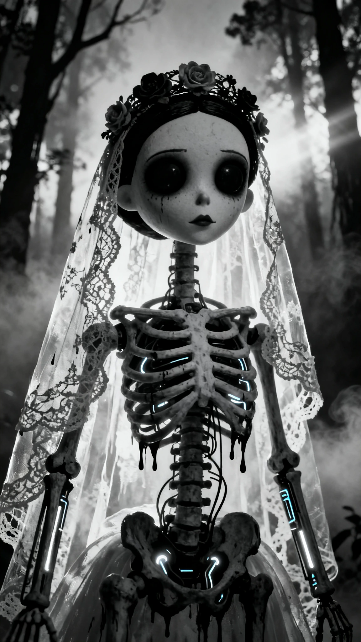 Beneath a veil of mist and lace, My heart is silent, but my soul calls out to you. Of ivory and bone…