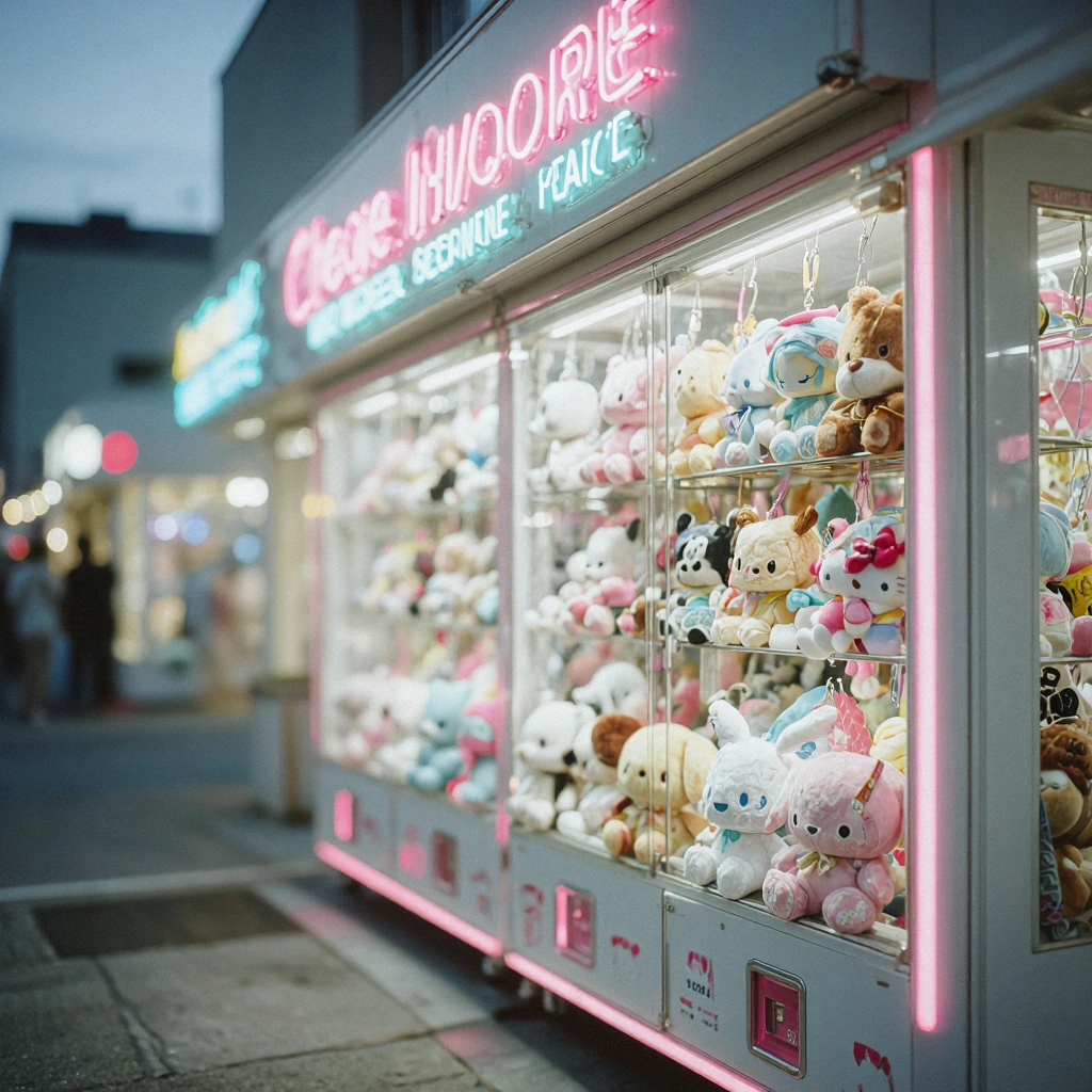 90s kawaii tokyo street scene