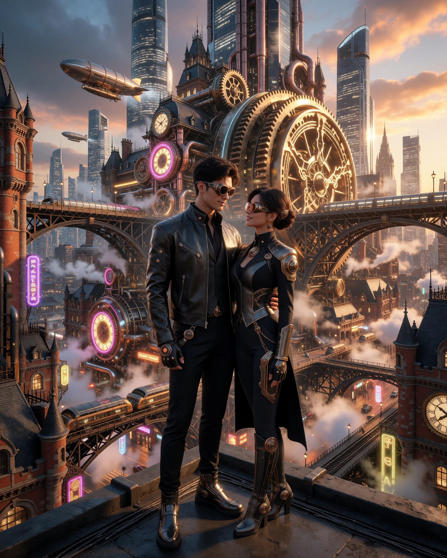 Steampunk style baby #AiArtStyles2 @GuruScorpion Kid back to school, the Misses back to work, rush h…