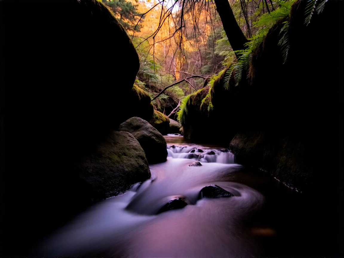 the sound of water over stone never changes.