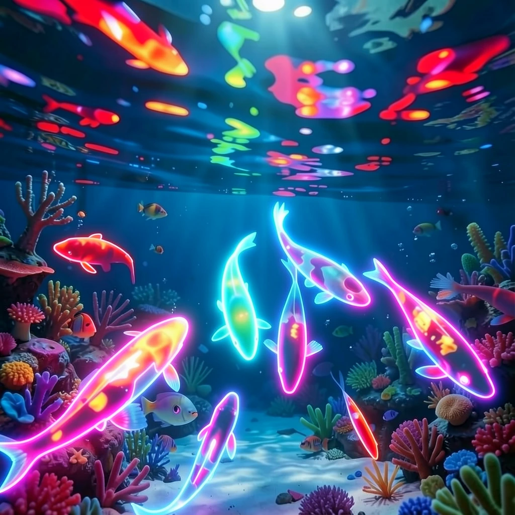 Make the fish look electric neon