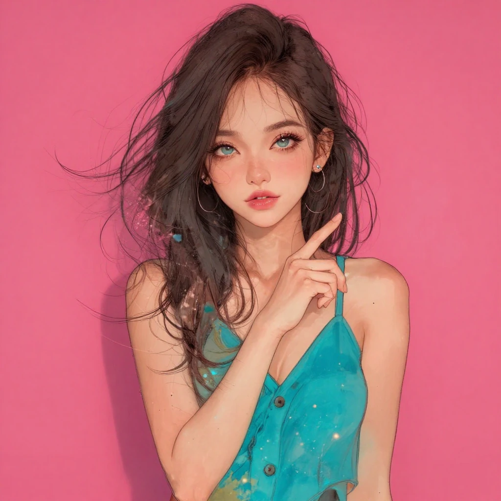 vivid color girl