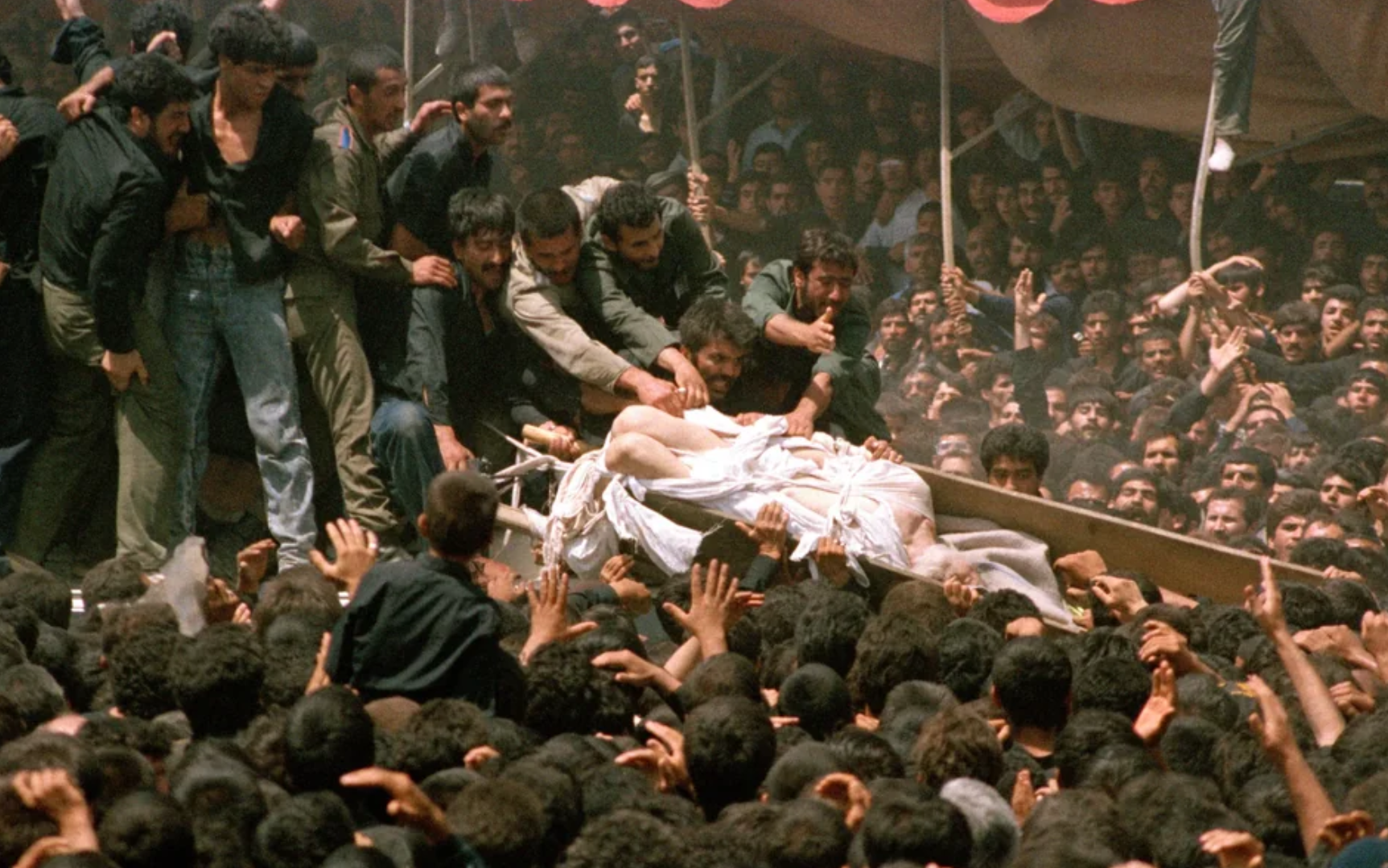funeral of Ruhollah Khomeini, Supreme Leader of Iran (1989)