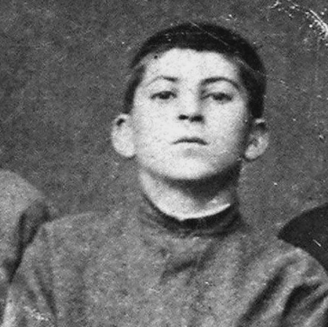 school photo of Soviet Union leader Joseph Stalin at the age of 10, taken in the late 1880s