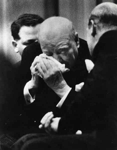 winston Churchill moved to tears following a tribute to his legacy shortly after his resignation as…