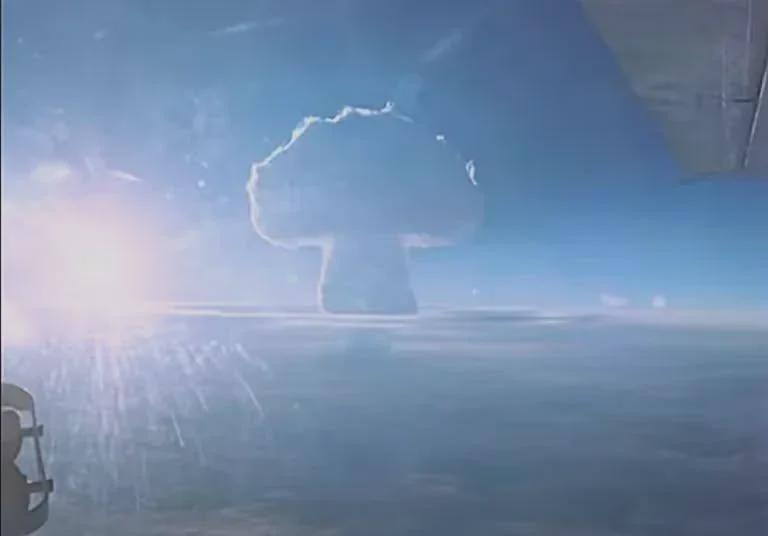 a chilling photo captures the explosion of the Tsar Bomba, t…