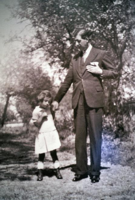 future WWII hero & French president Charles De Gaulle with his daughter Anne in the 1930's. Anne…