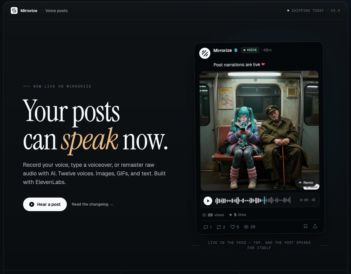 Voice Posts Are Live — Your Creations Can Speak Now