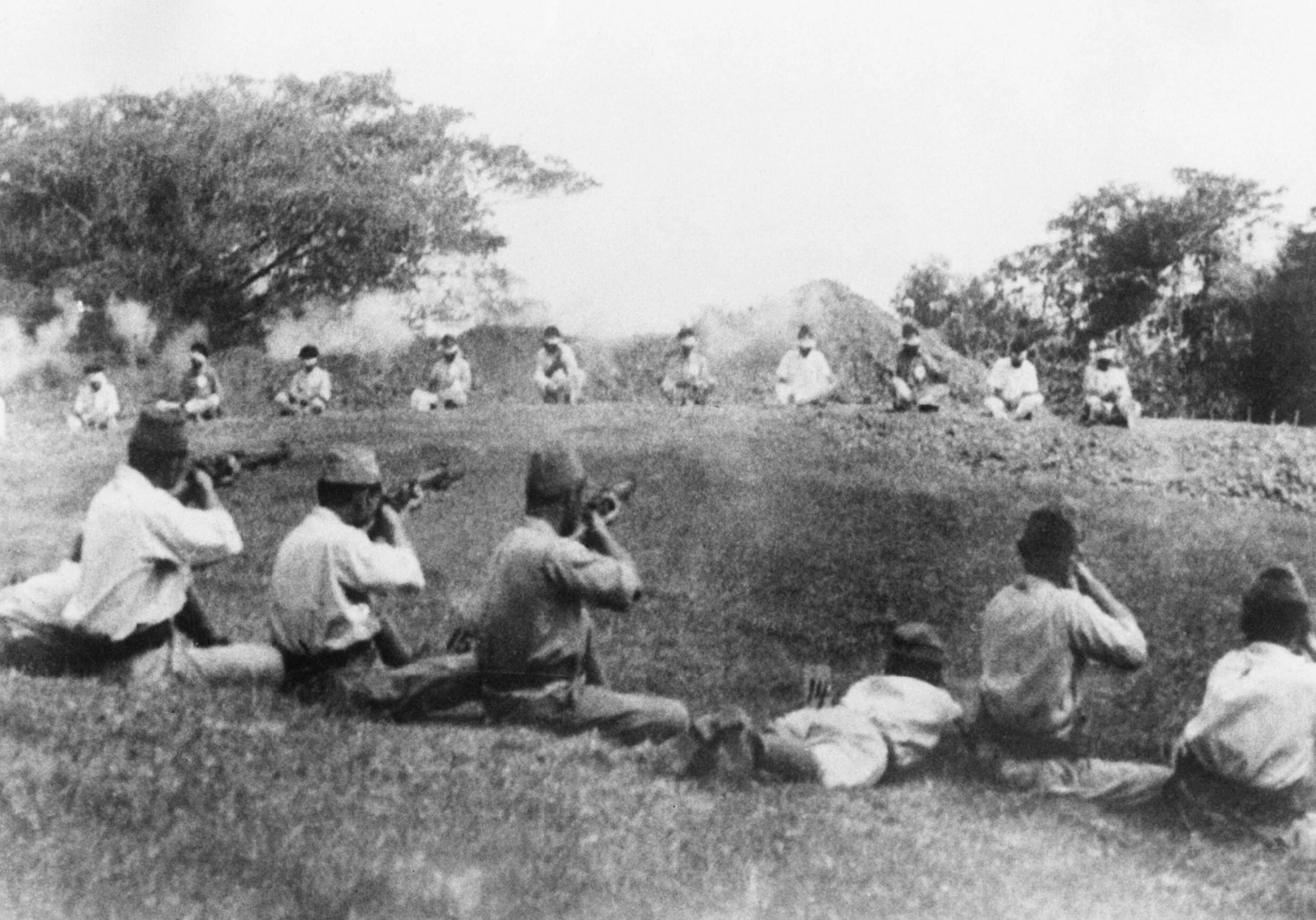 japanese soldiers using members of the British Indian Army from the Sikh Regiment as target practice…