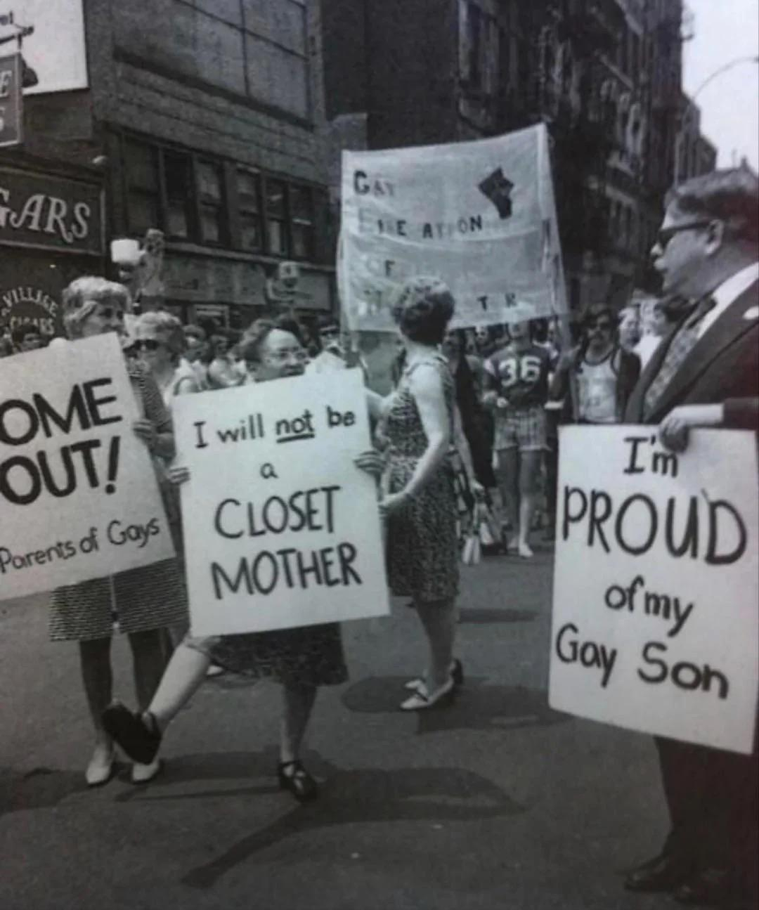 parents of LGBT children at the first Pride Parade , 1973