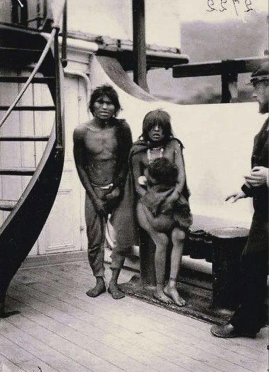 a family from the Kawésqar indigenous people of South America. They were sent to the Paris World’s F…
