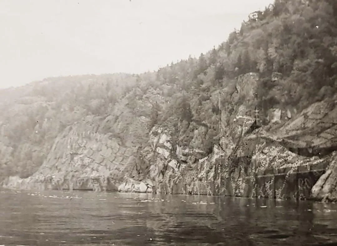 swedish warships camouflaged in Smörkullen, Sweden, 1942
