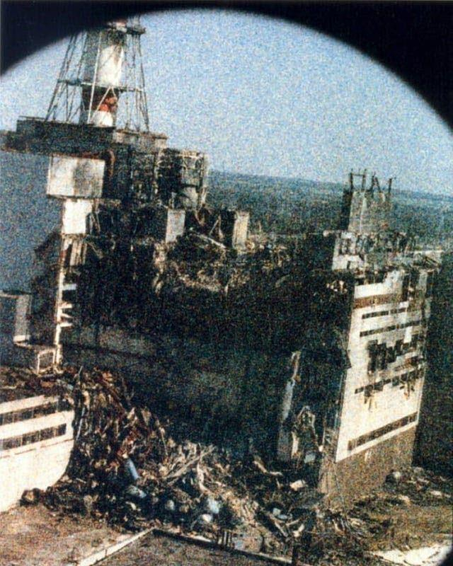 the first photograph of Chernobyl was taken 14 hours after the explosion on April 26, 1986. It was t…