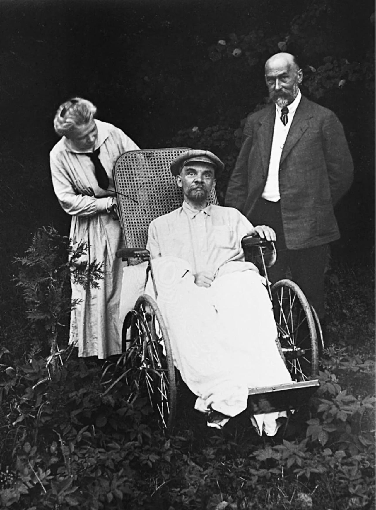 one of the last known photos of Vladimir Lenin, taken in the summer of 1923 after his third stroke.…