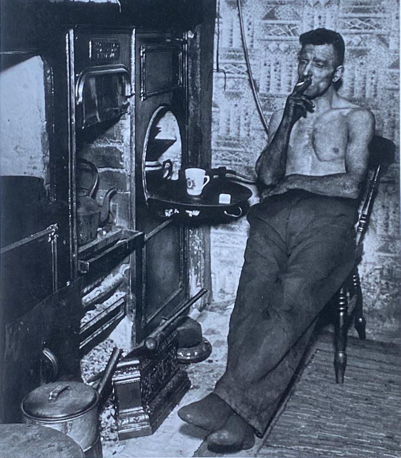 miner in his home in the city of Durham - after working 10 hours straight - photograph was taken by…